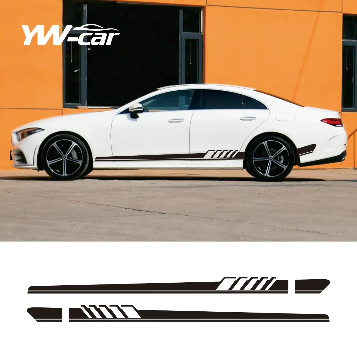 

Edition 1 Door Side Skirt Stripes Stickers Decal For Mercedes Benz CLS Class W219 C219 W218 C218 X218 C257 CLS63 AMG Accessories