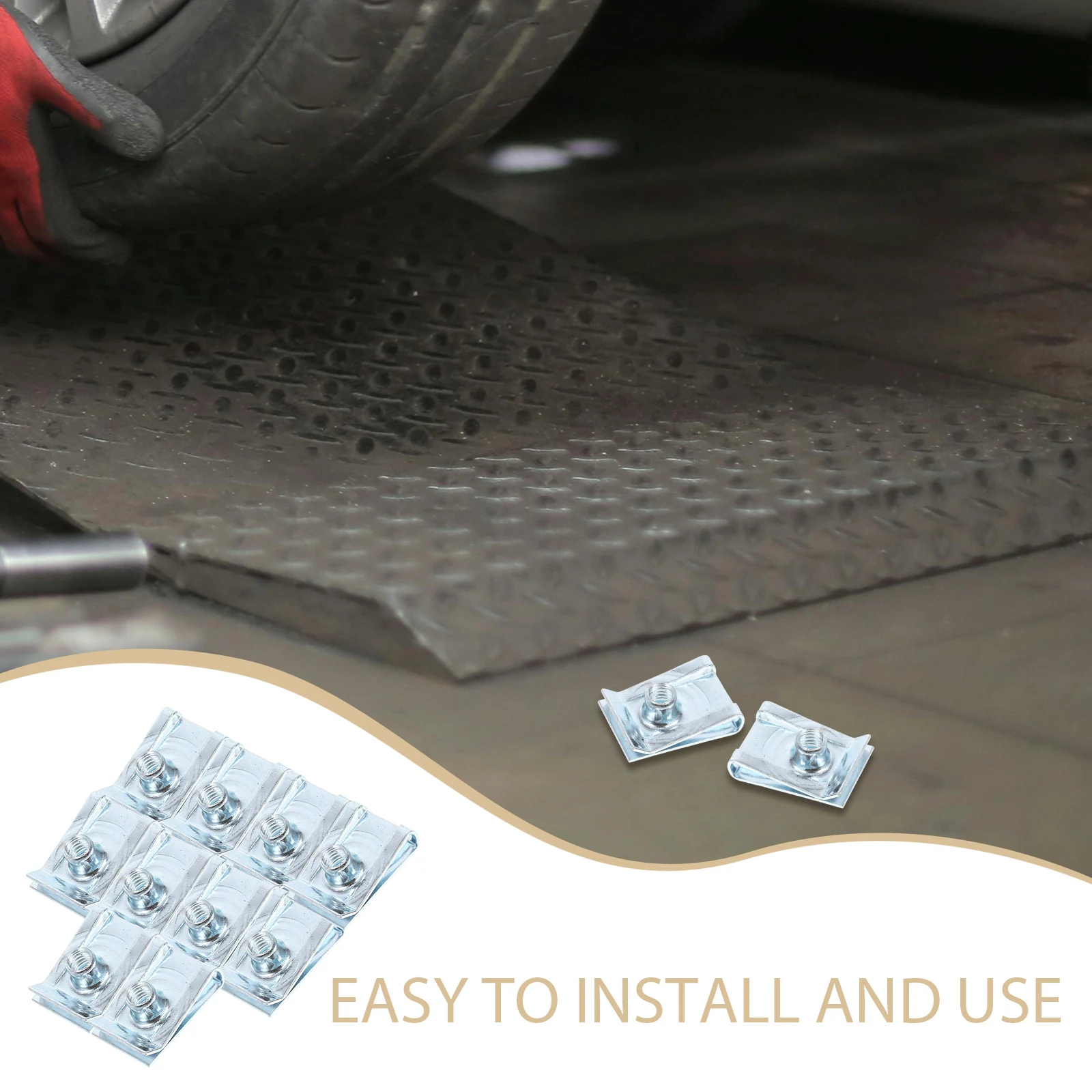 

10pcs M5 U Nut Fasteners Spire U Clip For Panel Fixing Motorcycle Fairing Bodywork Mounting Manganese Steel Clips