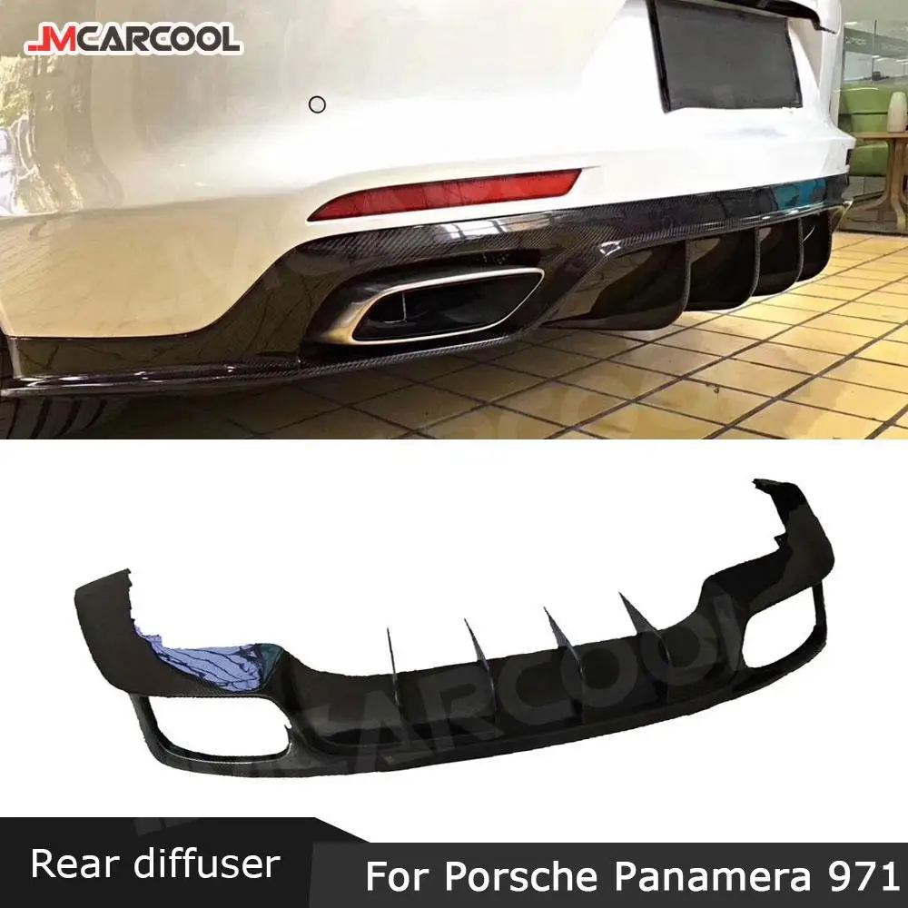 

Carbon Fiber Car Accessorise Rear Bumper Lip Diffuser FRP Prime Protector Guard Covers For Porsche Panamera 971 2017-2019