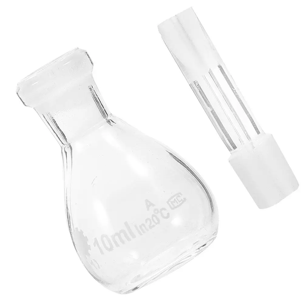 

Glass Bottle with Stopper Airtight Lab Bottles Pycnometer Container Storage Chemical Reagent