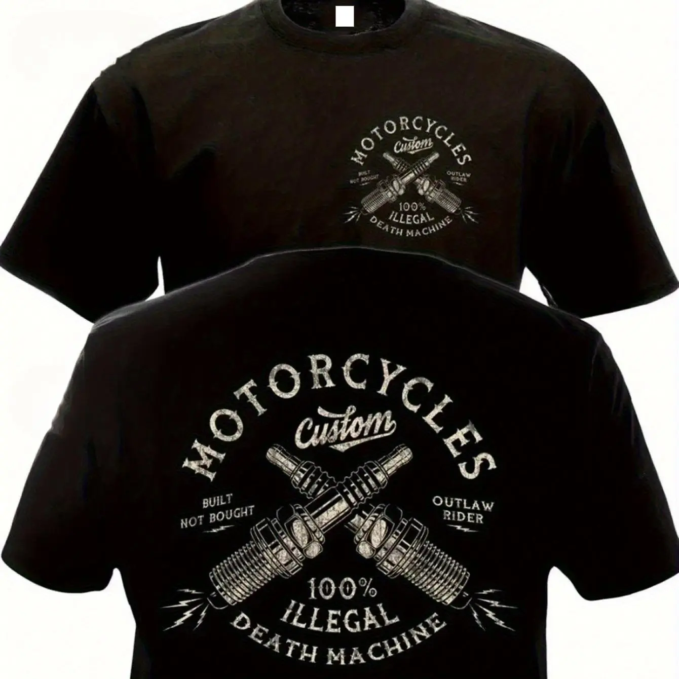 Men's Heavyweight Vintage Motorcycle Chopper Bobber T-Shirt Retro Biker Shirt MOTORCYCLES Graphic Chopper/Bobber Bike Designs