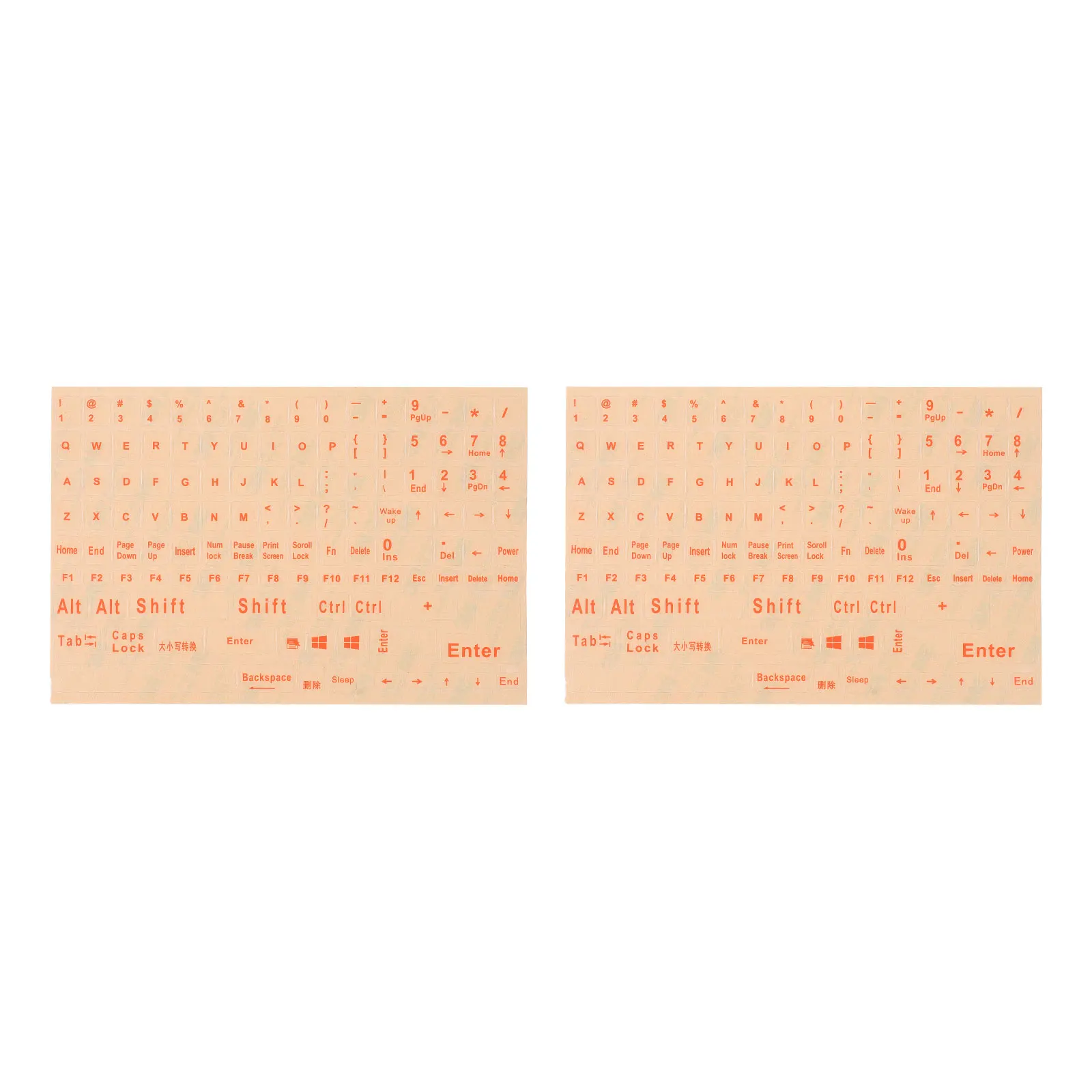 

2 Sheets Keyboard Stickers English Alphabet Typing for Universal Computer Notebook Pvc Laptop