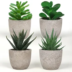 Mini Artificial Aloe Plants Bonsai Small Simulated Tree Pot Plants Fake Flowers Office Table Potted Ornaments Home Garden Decor