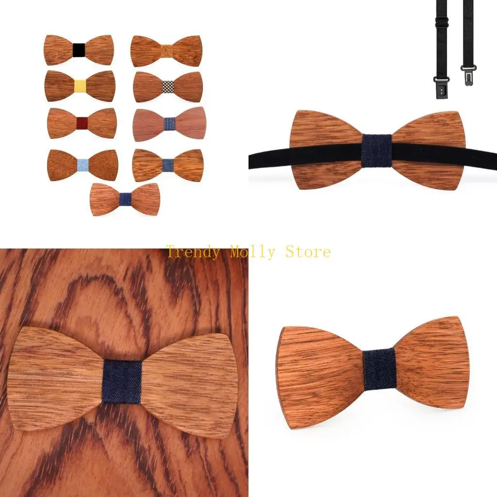 

N5KB Простой мужской костюм деревянный бабочка