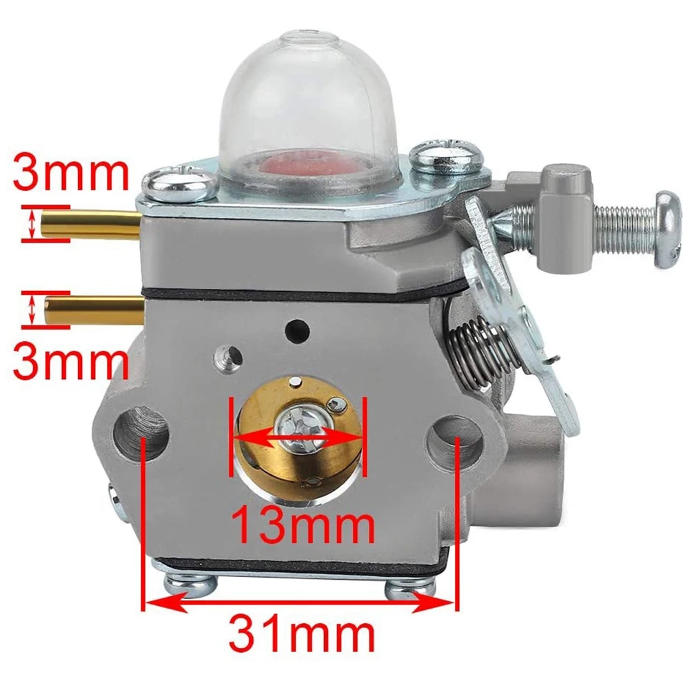 

Для карбюратора Troy-Bilt 753-06190 WT-973, подходит для триммеров TB22 TB32EC TB80EC, включает прокладки и топливные фильтры.