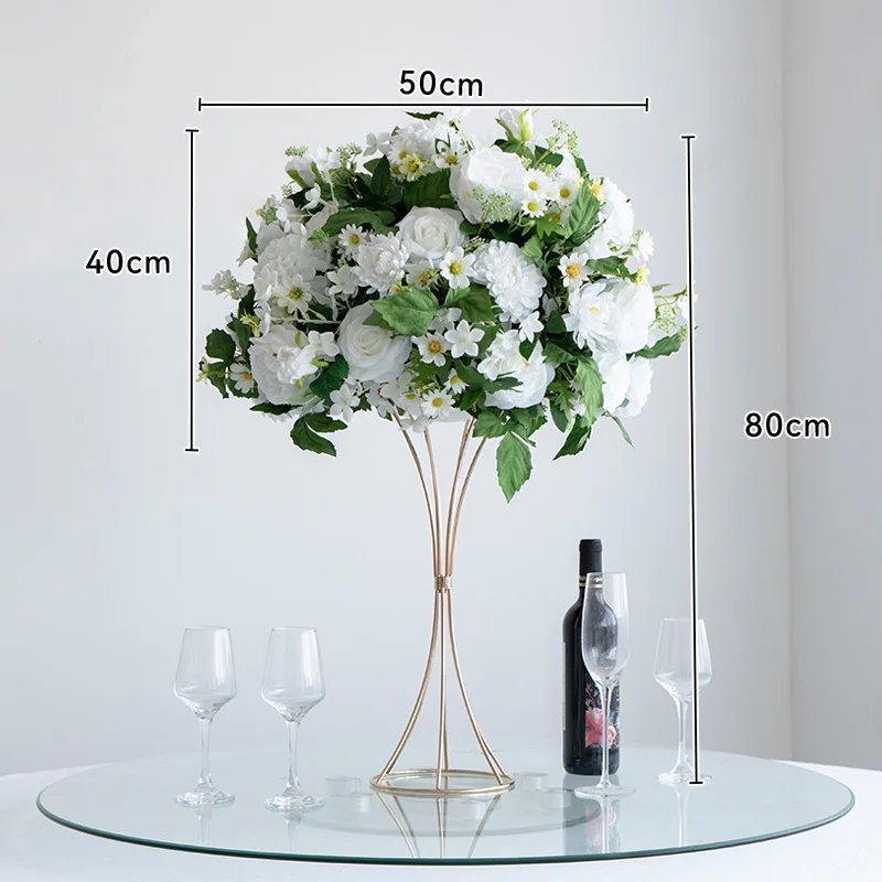 

Rose flower ball wedding stage layout artificial flower dining table living room exhibition hall decoration artificial flower