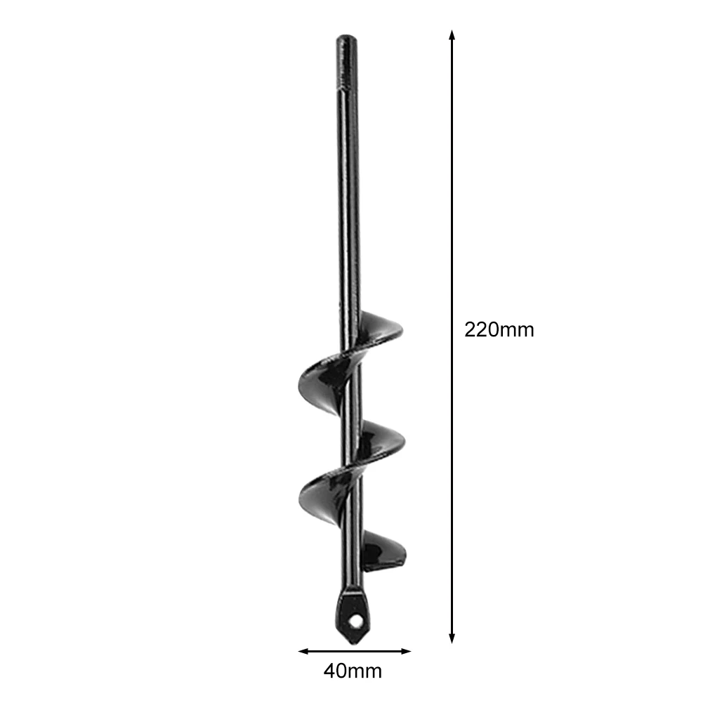 Barrena espiral tierra broca patio jardín flor macetero agujero excavadora 4x22cm