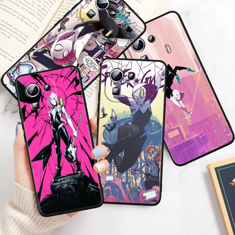 

Spider Gwen Marvel Fashion For Xiaomi Mi 14 13T 13 12T 12 11T 11i 11 10T 10 Pro Lite Ultra 5G Black Soft Phone Case