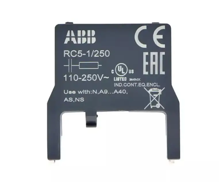 RC5-1/250 RC5-2/250 RC5-1/133 RV5/250 RC5-1/50 RV5/50 RC5-2/50 ABB Genuine Contactor Auxiliary Module 110-250V Surge Suppressor