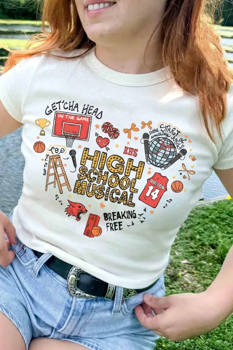 ديزني قناة المدرسة الثانوية الموسيقية تروي بولتون كرة السلة الحب القلب شعار تي شيرت الموسيقية سلسلة الشرق عالية القميص #1