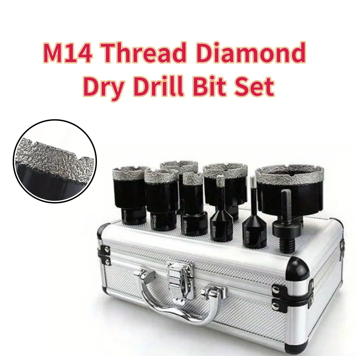 6pcs-m14-thread-diamond-dry-drill-bit-vacuum-brazed-diamond-drilling-core-bit-ceramic-tile-hole-saw-for-granite-marble-granite