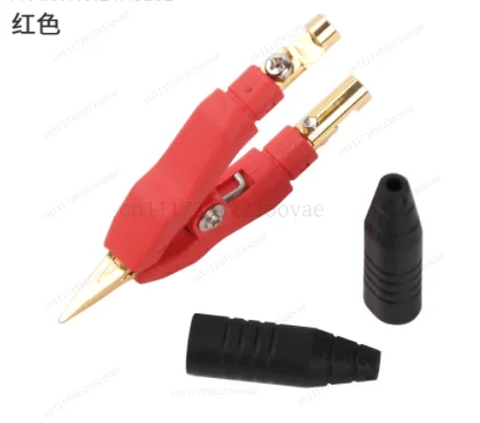 ETA3105 4Wire Four Terminal Resistance Test Clamp Pointed Tip Pure Copper GoldPlated Test Clip