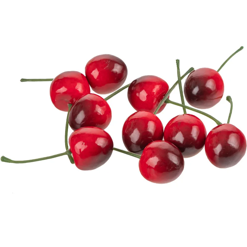 Simulation Cherry Fake Fruit Model Cherry Ornament Craft Food Photography props Party Decor Home Decor