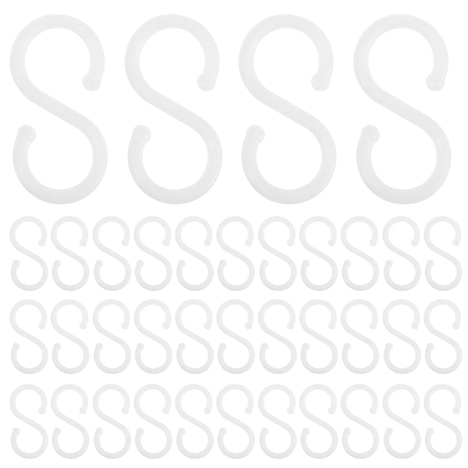 100 قطعة S هوك الشماعات البلاستيكية المطبخ الحمام الملابس منشفة تخزين الرف فوق الباب الثقيلة Pothooks #4