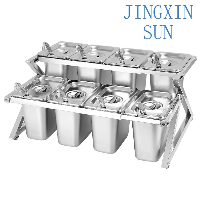 seasoning boxes with kitchen seasoning racks for small ingredient and sauce boxes in hotels and restaurants