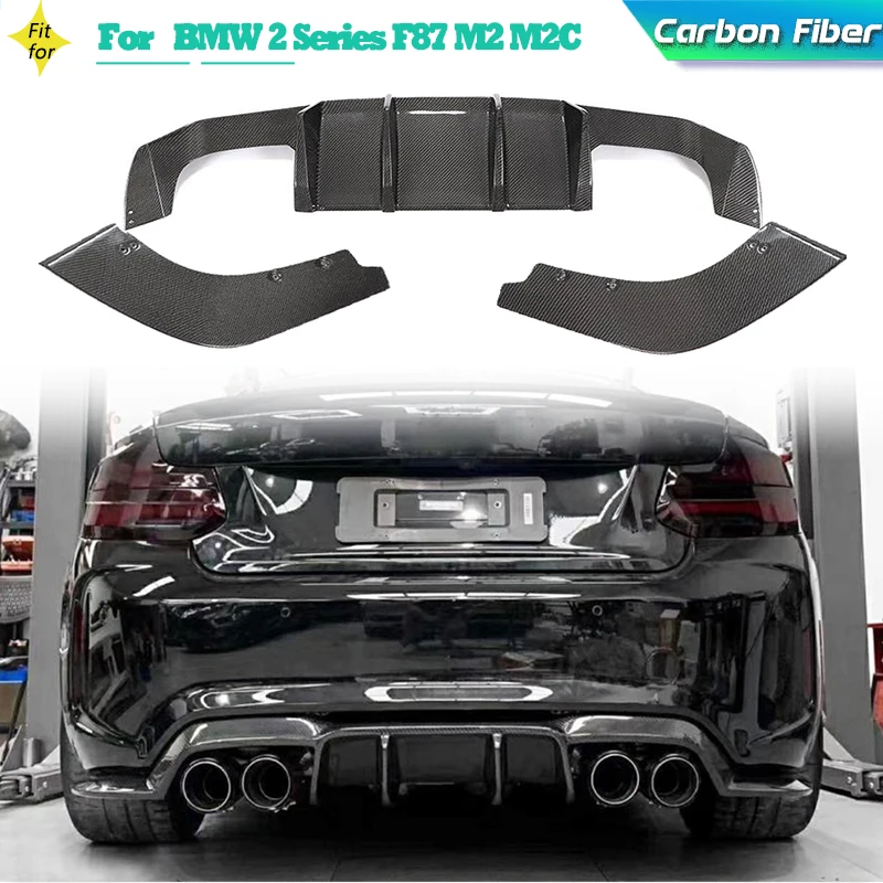 Carbon Fiber Rear Diffuser Lip for BMW 2 Series F87 M2 M2C Competition 2016-2018 Car Rear Bumper Diffuser Lip Splitters FRP