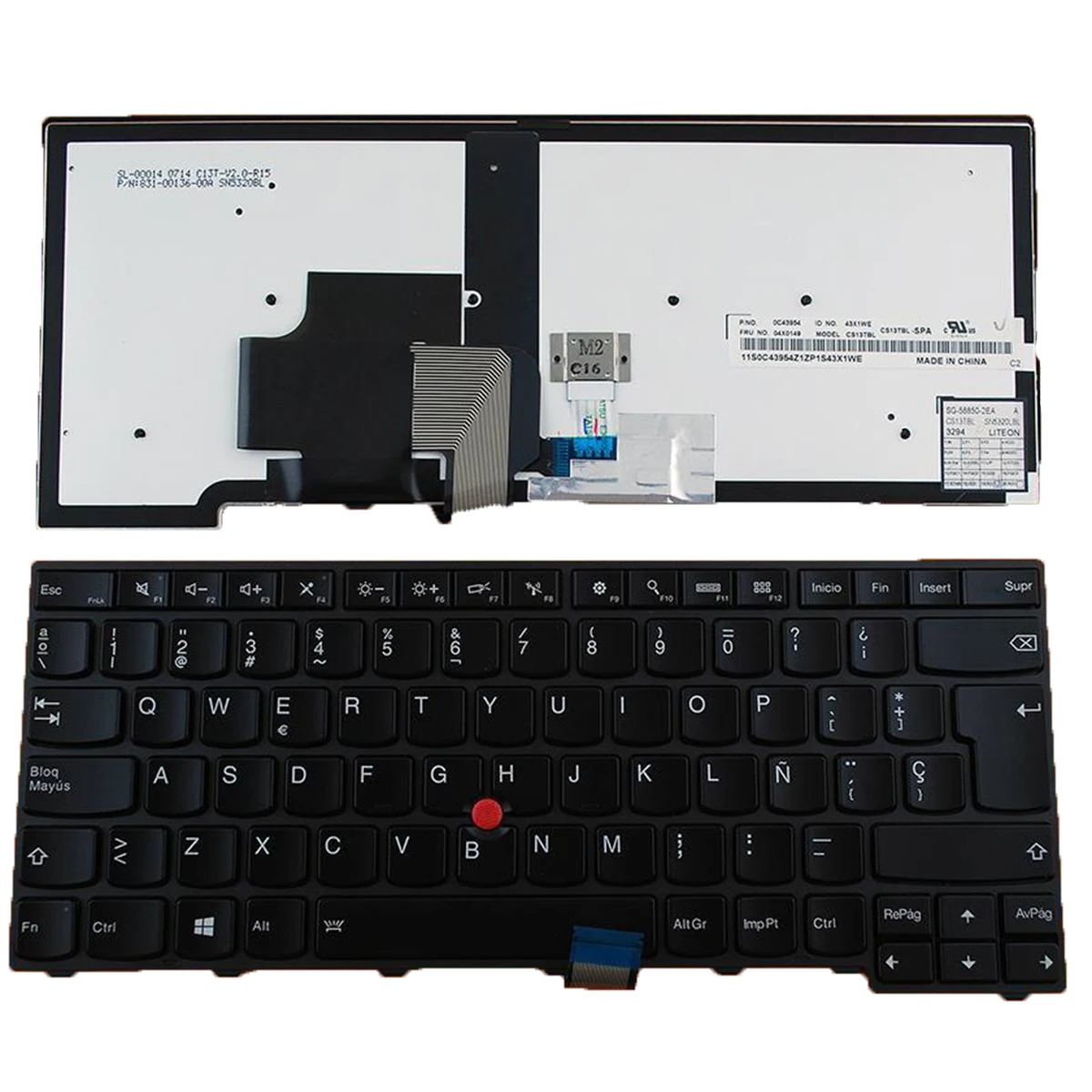 Imagem -02 - Origg Spa Las Latino-americano Espanhol Teclado Retroiluminado para Thinkpad T440 T450 T460 T440s T450s Teclado 01ax313 04x0142 04x0104 Novo