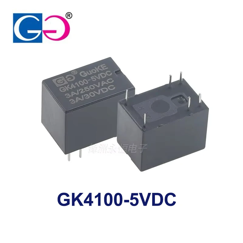 5Pcs GK Relay GK4100-5VDC 12VDC 24VDC 6Pin 3A Compatible HRS1H HK4100F-DC12V-SHG HK4100F-DC24V-SHG 5V 12V 24V Signal Relay