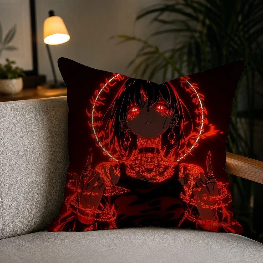 Cyberpunk Samurai MaidPillow Case Plush Pillow Cases Home Decoration Pillow Cover for Sofa Bed Chair Living Room