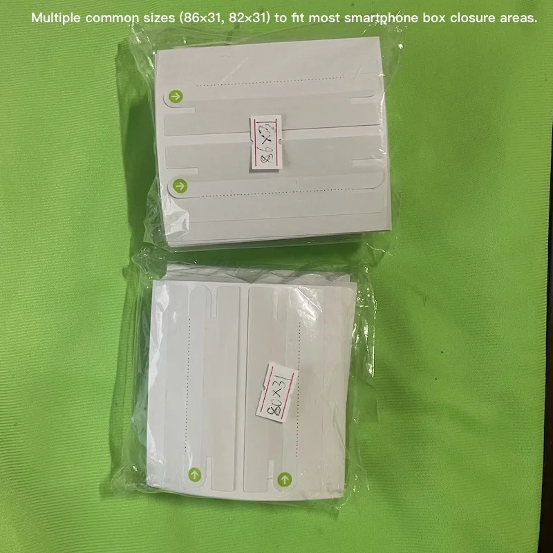 Wholesale 100 Sets Blank Unprinted Tamper Evident Seal Stickers All Smartphone Box Anti-Counterfeit Void Labels Retail & Repair