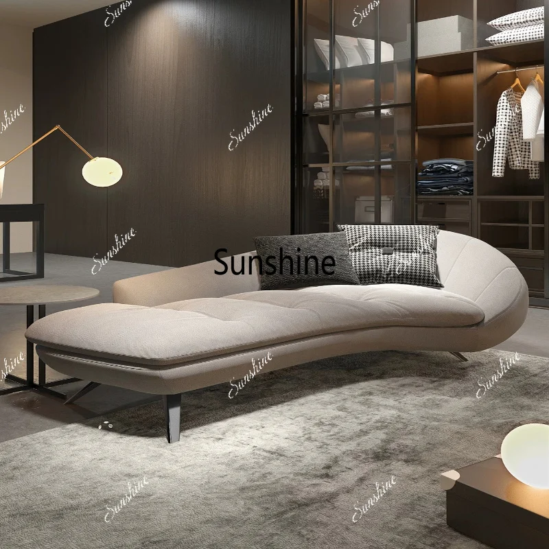

Minimalist modern fabric sofa light luxury living room bedroom lazy recliner