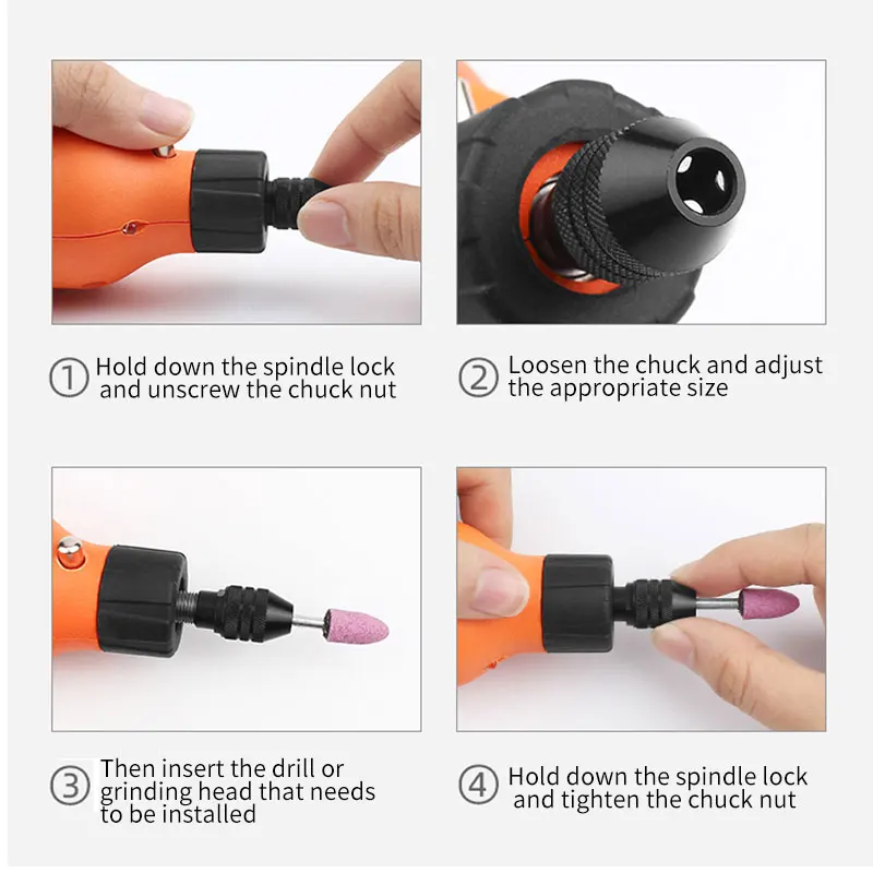 12V 80W Cordless Drill Lithium Battery Engraver Electric Mini Drill Rechargeable Dremel Rotary Tool Variable Speed With Light