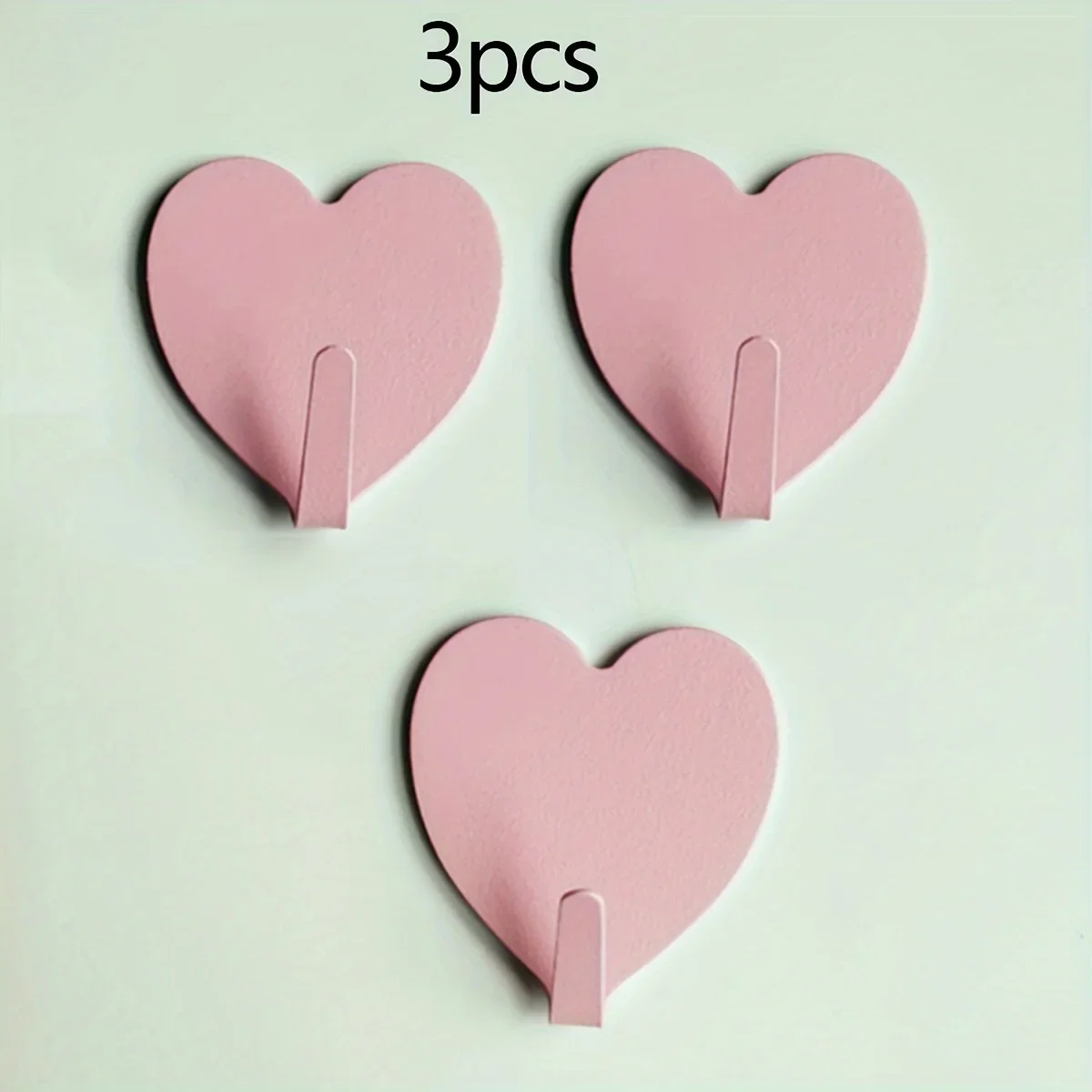 Heart-shaped adhesive hooks, wall hooks, heavy-duty hooks suitable for keys, hats, towels, bathroom supplies and household items