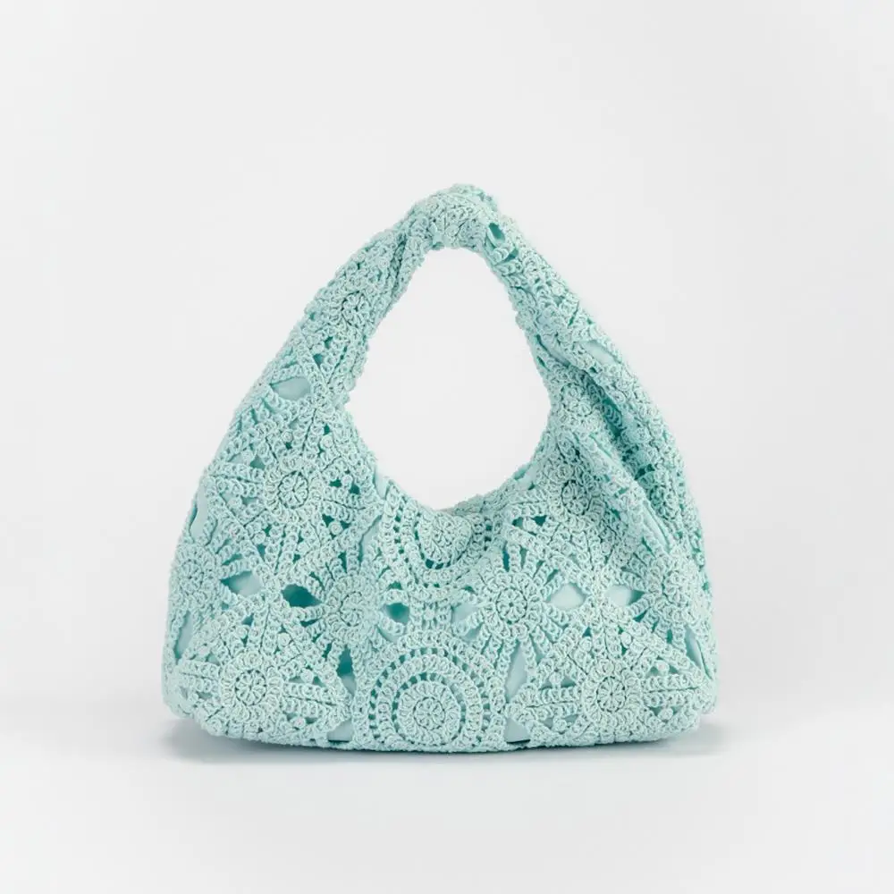 

Boho Crochet Handbag Pattern Hollow Woven Bag Beach Bags Premiun Style Wallet For Women Vacaition Outfits Purse Handmade Bags