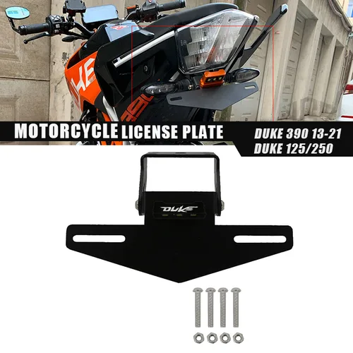 Guardabarros limpio trasero para motocicleta, eliminador de registro, soporte de montaje para matrícula, luz LED para Duke 200/250/390 Duke390 2017-2021