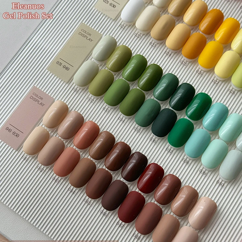 Eleanuos New Rainbow Gel Polishing 100PCS Shiny Clearcoat UV LED Durable Soak Primer Finish Mixed Nail Salon Hochwertiges Kit