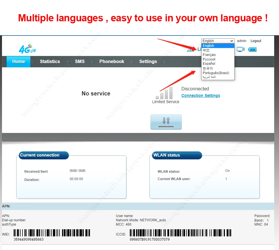 Router 4G Wireless lte wifi modem Sim Card Router MIFI pocket hotspot batteria integrata WiFi portatile