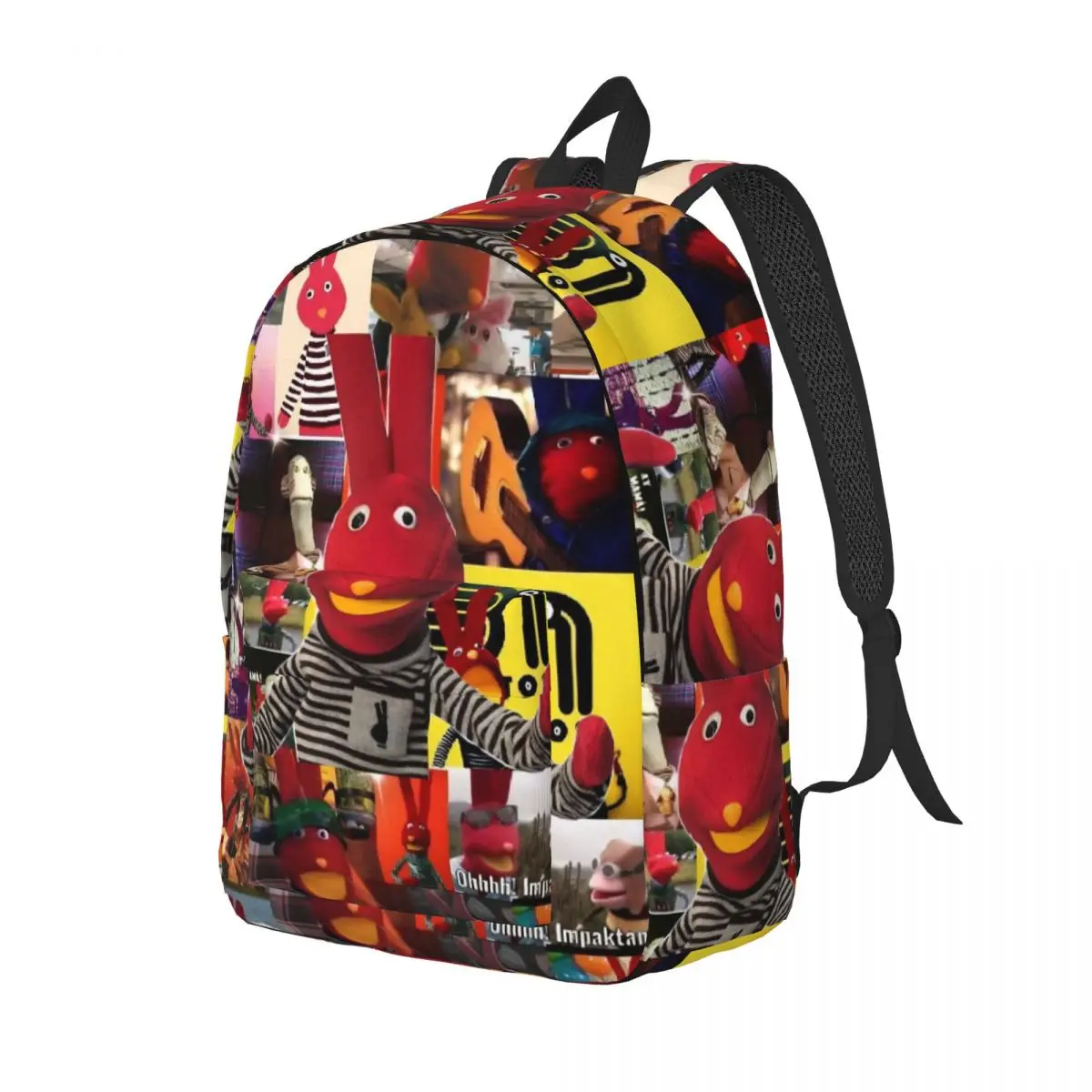 31 Minutos Red Rabbit Backpack for Boy Girl Kids Student School Bookbag Juan Carlos Bodoque Daypack Preschool Primary Bag