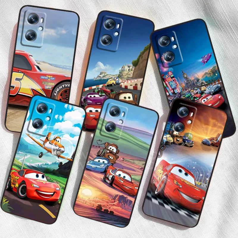 Disney Cars Total Mobilization For OPPO Find X6 X5 X3 A54S A5 A94 A16 A53S A57 A74 A72 A98 A78 A96 A9 5G Black Back Phone Case