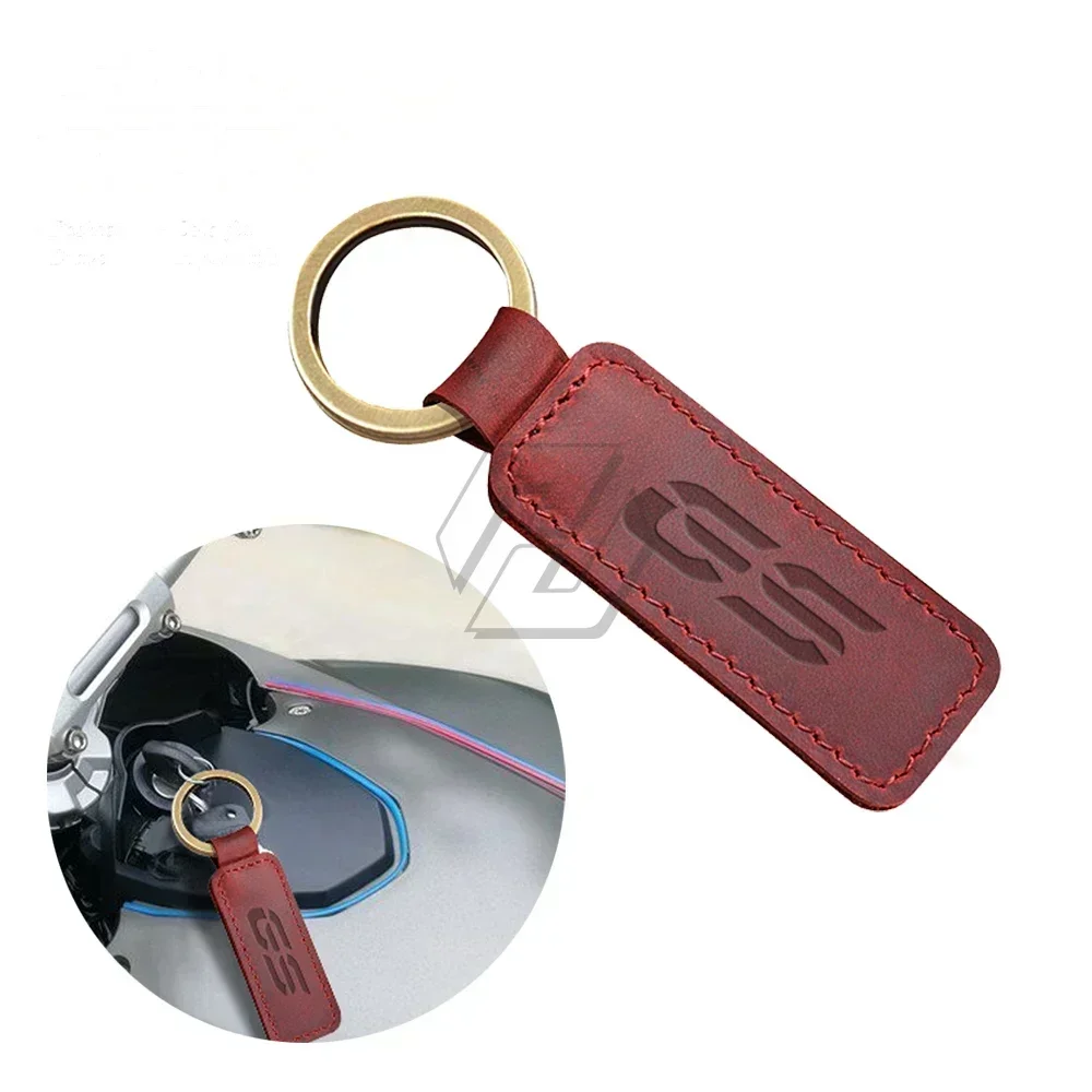 For BMW Motorrad GS F800GS F850GS R1200GS R1250GS G310GS G650GS Motorcycle Keychain Cowhide Key Ring
