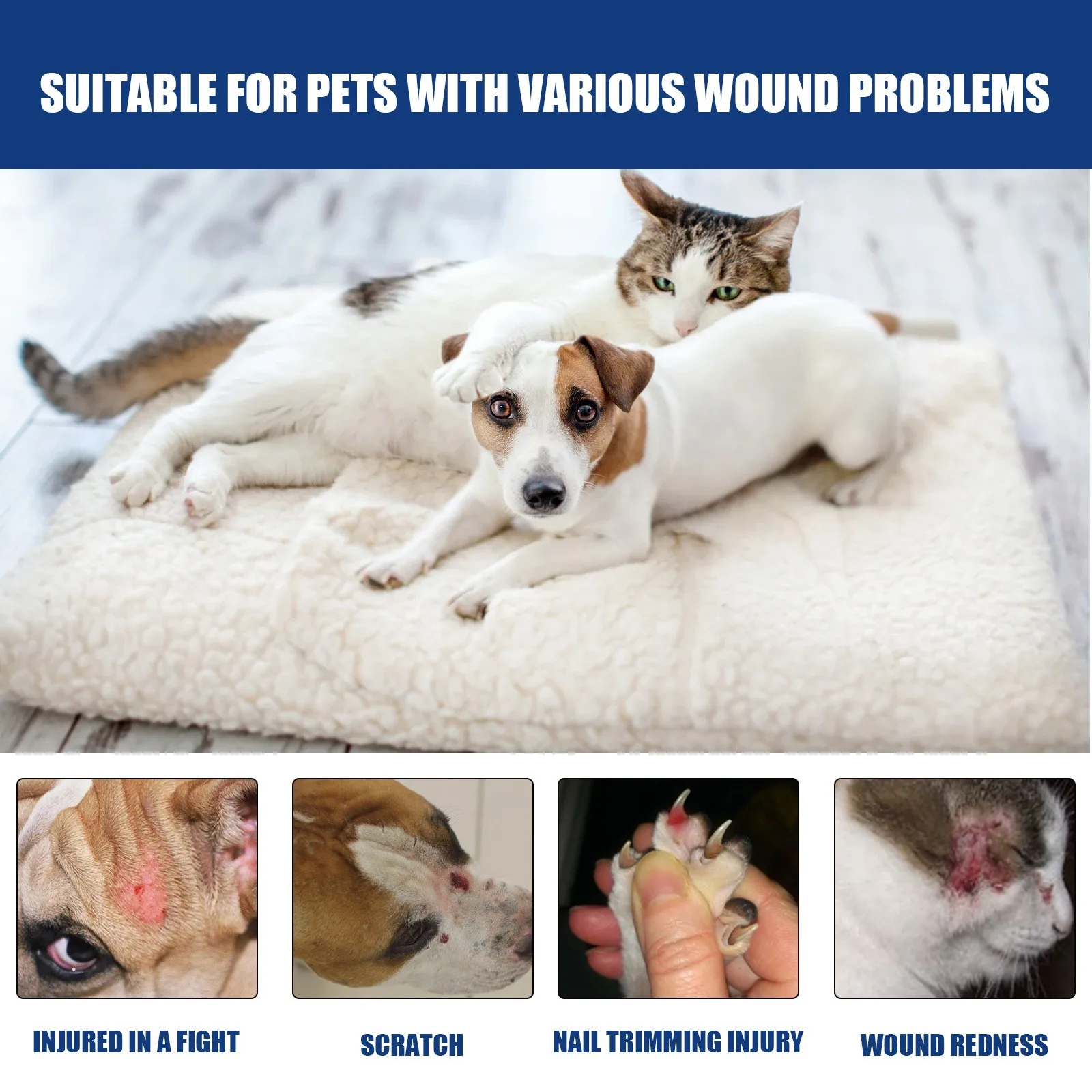 Pet External Hemostatic Gel Aid Stop Bleeding Wound Healing Relieve Itching Wound Cleaning For Dog Cat Gentle Skin Care Liquid - view 4