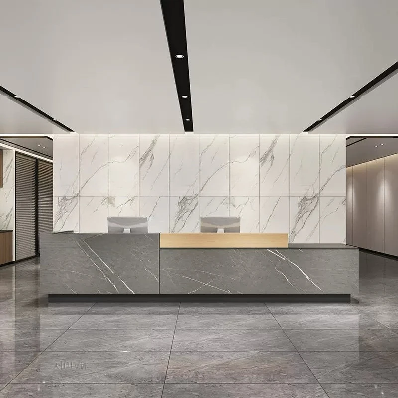 Luxury Beauty Reception Desks Company Simple Aesthetic Minimalist Reception Desks Unique Modern Mostrador Commercial Furniture