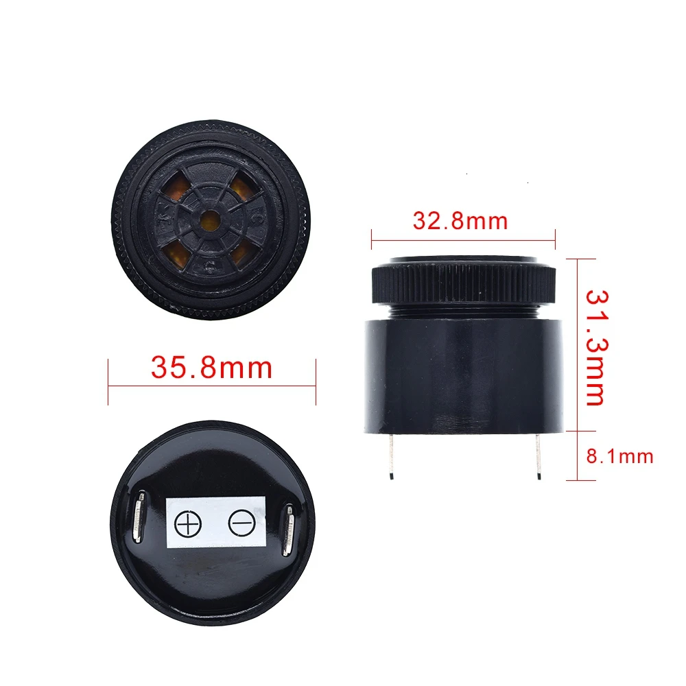 1/3/5PCS Waterproofing QSI-3610 80dB active buzzer 12V 24V Alarm buzzer 36X32mm