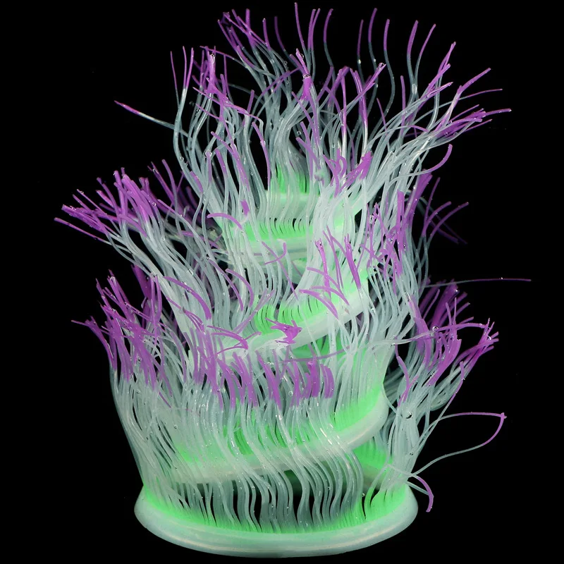 75/100CM Flexible Sea Anemone Silicone Artificial Soft Coral Fish Tank Simulation Water Plant Sea Anemone Aquarium Decor