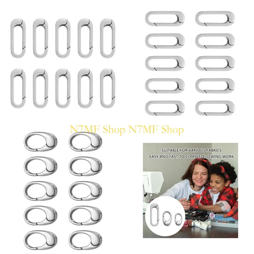 

N7MF серебряные застежки для ожерелья и браслета из нержавеющей стали с жемчугом и цирконием для индивидуальной настройки