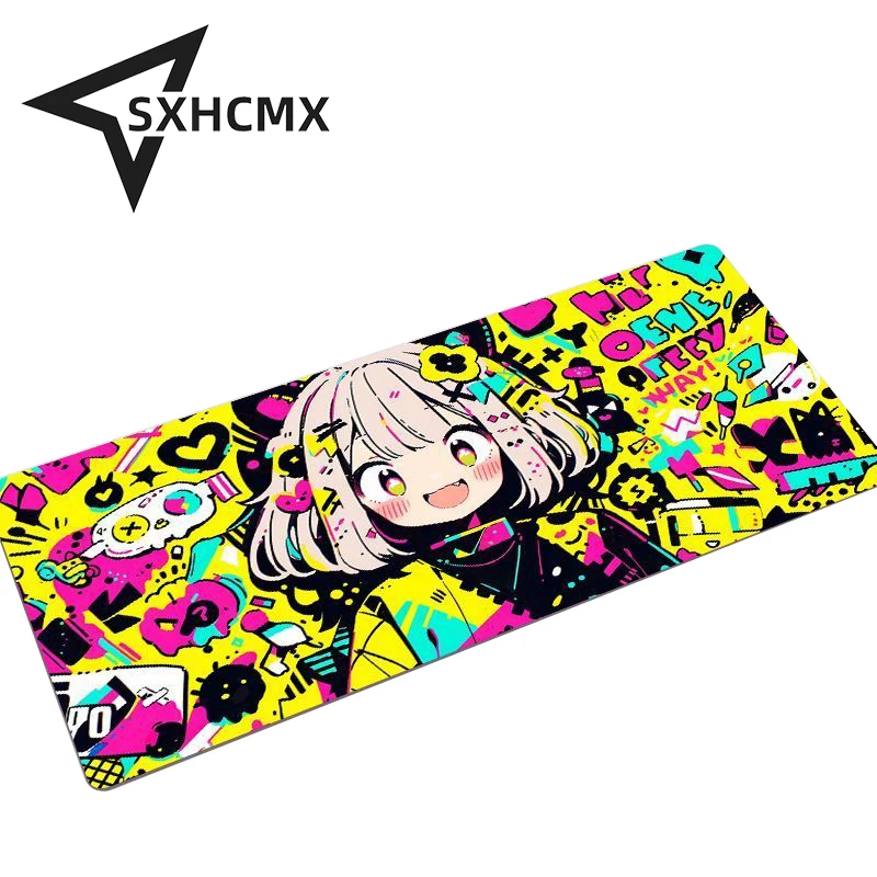 Anime Girls Mouse Pad Comic Doodle Xxl Mousepad Gaming Desk Mat Rubber Pad Keyboard Computer Accessories Anti-Slip Expansion