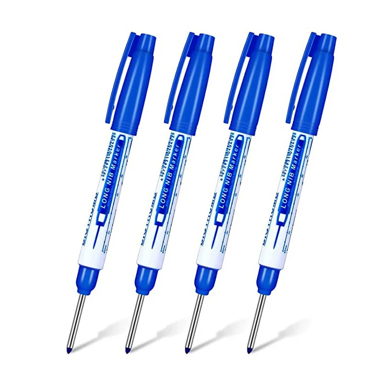 4 Teile/satz 30mm Lange Kopf Marker Carpenter Bau Tiefe Loch Marker Stifte Mehrzweck Marking Stift Schreiben Werkzeug