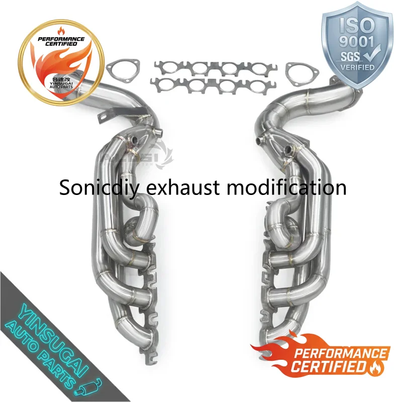 Sonicdiy Racing Manifold for Audi S5 4.2L 2009-2015 High Performance Straight Through Exhaust Perfect Fit Upgrade