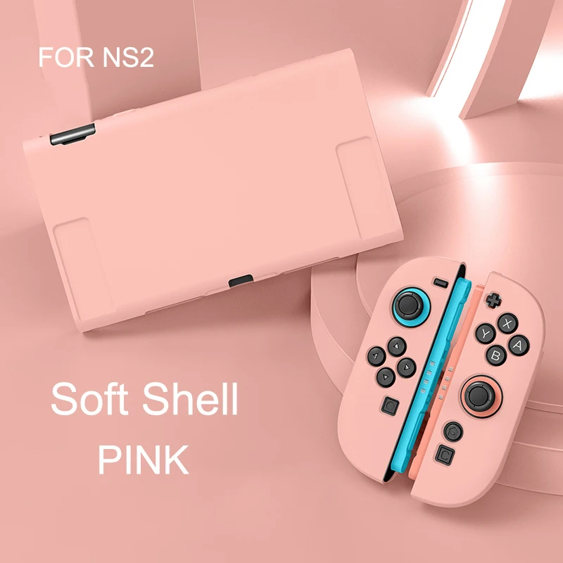 Split Type Soft TPU Protective Case for Switch 2 Protective Cover for Switch 2 Console And Joy-Cons With Joystick Caps for SW 2
