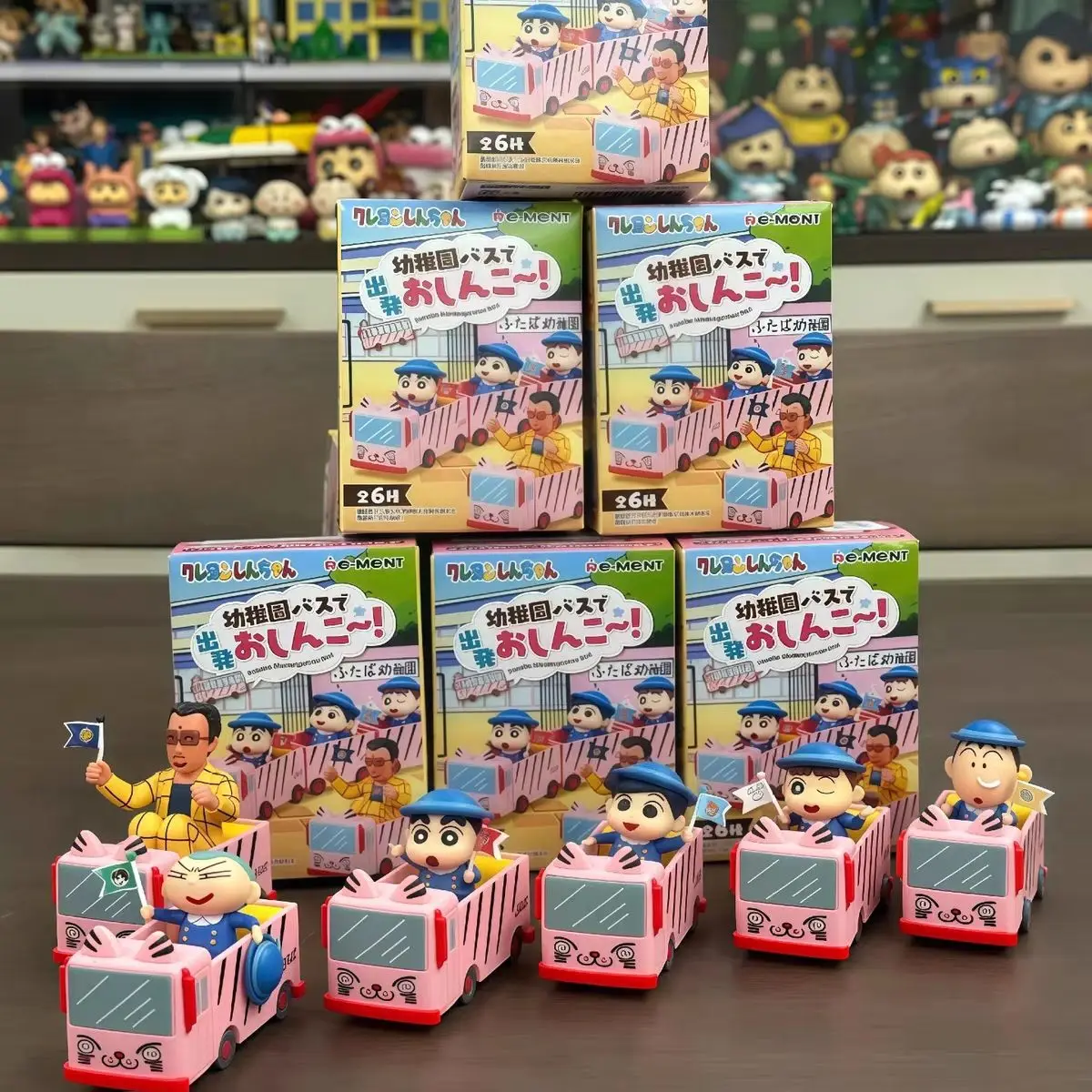 

Genuine Crayon Shin-Chan 3d Keycap Series Action Kamen Bus Blind Box Kawaii Decorations Mysterious Surprise Boxes Exquisite Toy