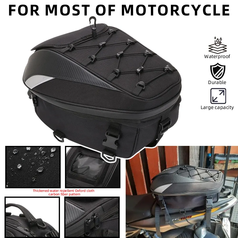 AliExpress JFGRACING Motorcycle Tail Bag Rear Seat Bag Waterproof High Capacity Rider Multifunction Backpack Tailbag Universal Accessories Dirt Bike