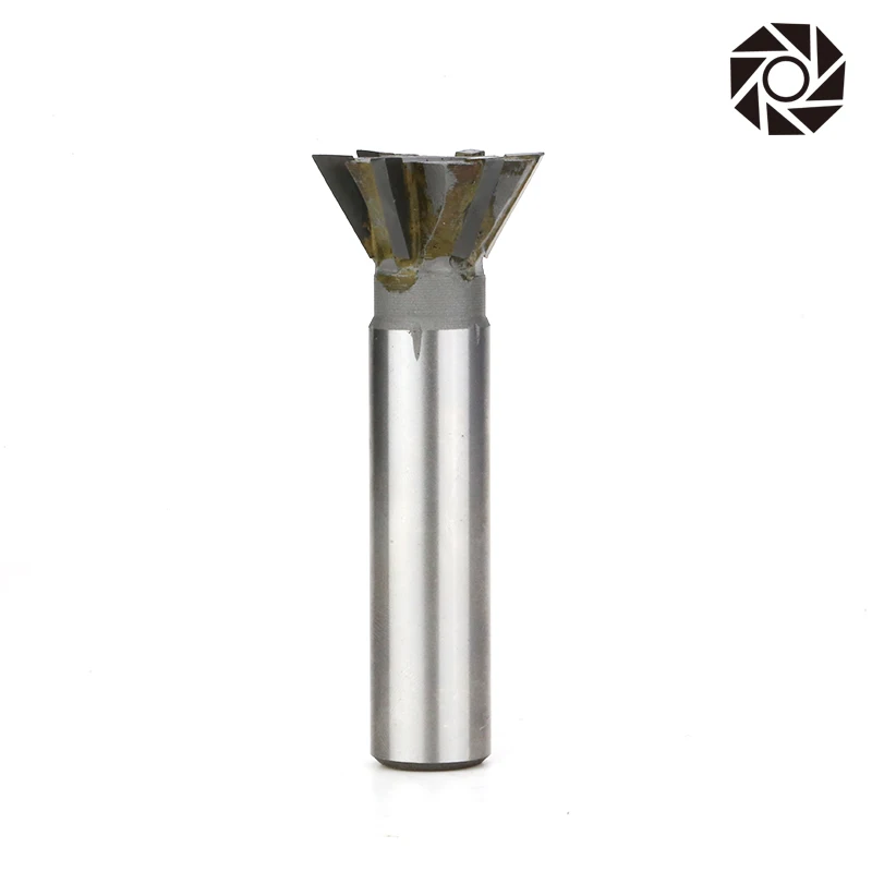 Insert straight shank dovetail groove milling cutter YG8 bit 16-60mmx45 degree / 60 degree welded tungsten steel dovetail cutter