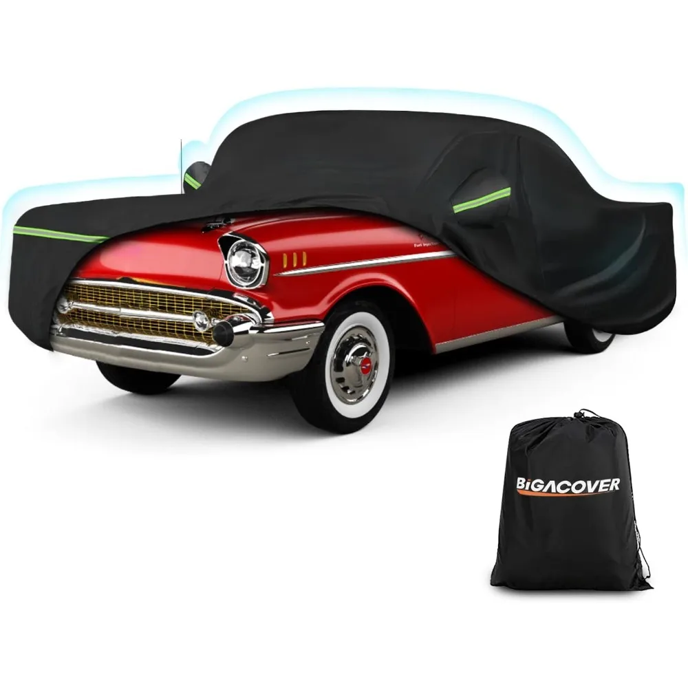 

Waterproof All-Weather Car Cover for Classic Sedans, Heavy-Duty Oxford Cloth with Zipper and Windproof Design