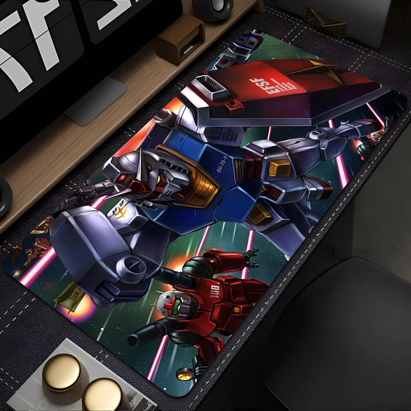 Alas Mouse Gaming Alas Meja Gamer Mechanical Warrior RX-78-2 Gundam Alas Mouse Premium Profesional Kontrol Kecepatan Alas Keyboard