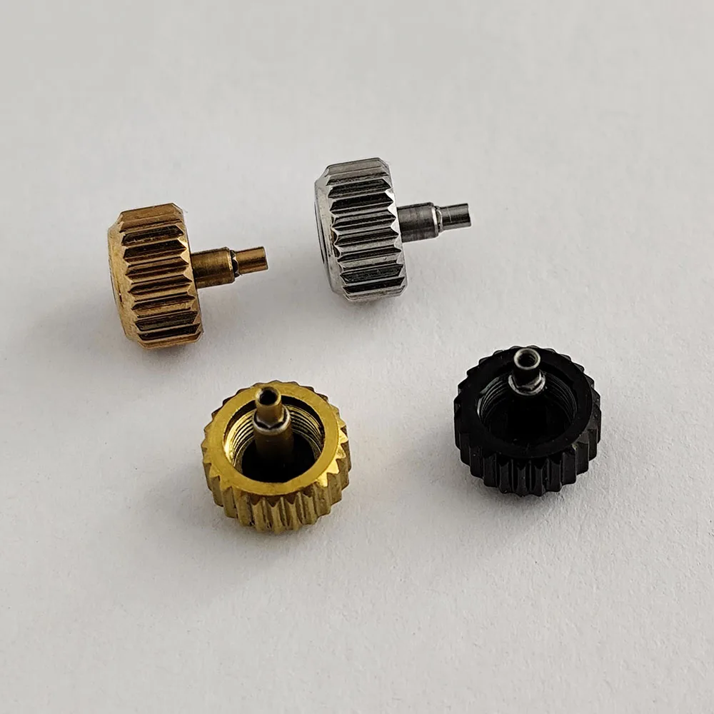 VK63 Crown Silver Black Gold Rose gold Stainless Steel  S Crown Replacement Parts Suitable for VK63 Movement Crown  Replacement