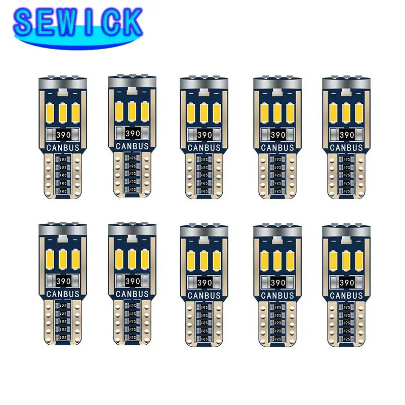 

500Pcs T10 Led Canbus W5W Led Bulb Car Interior Light 9led 4014smd 194 168 No Error Reading Dome Light Instrument Plate Lamp